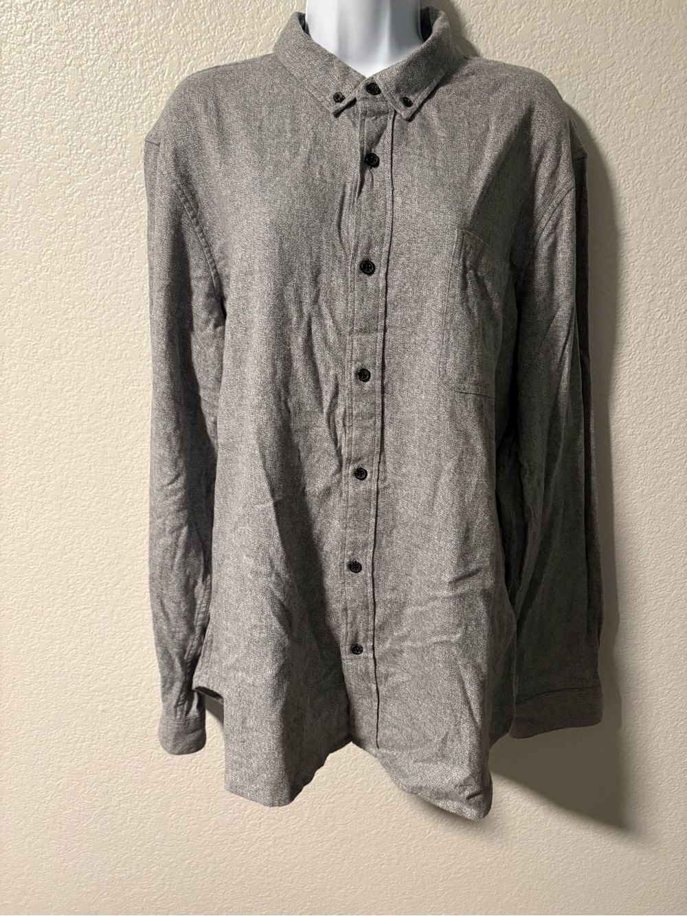 14th & Union Men's Gray Long-Sleeve Button-Down Shirt